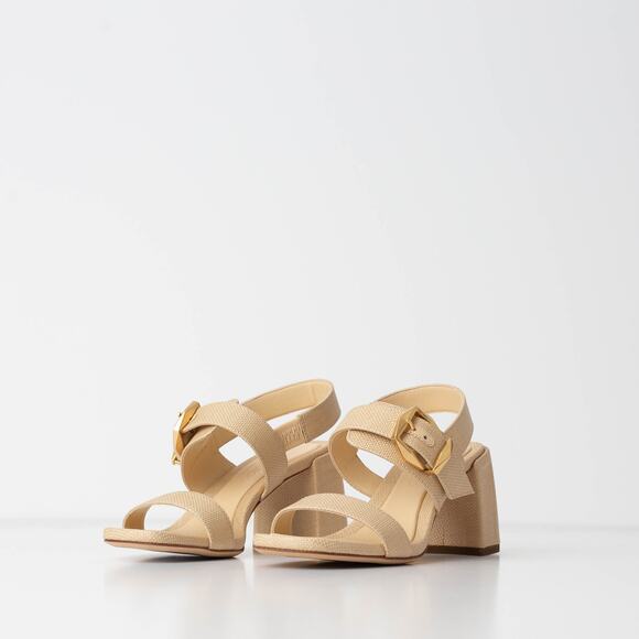 Jimmy Choo 70mm Hawke Leather Buckle Slingback Sandals - Picture 7 of 9